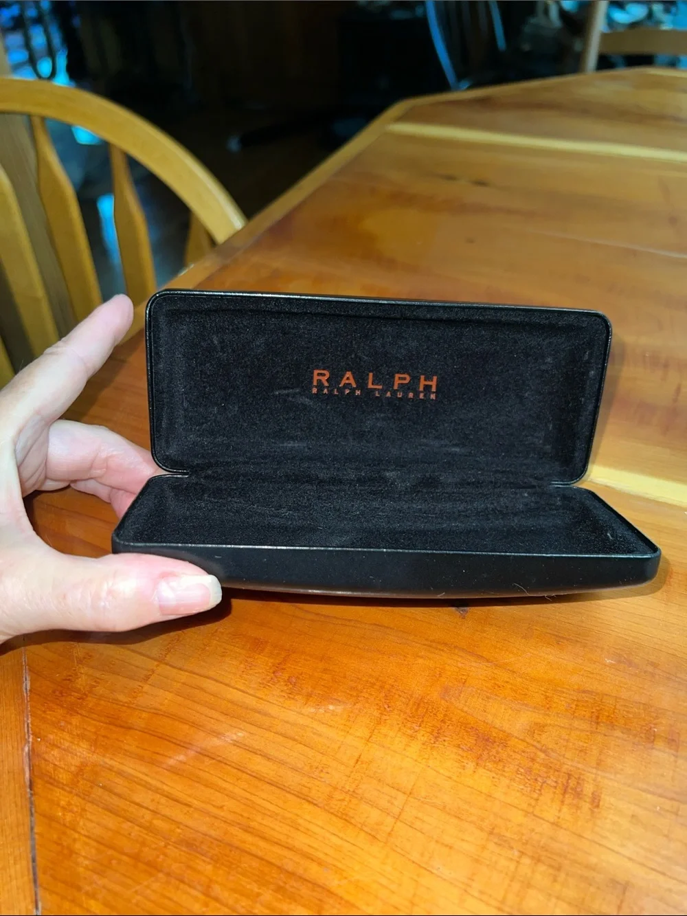 Ralph Lauren Black Embossed Hard Sunglasses Eyeglass Case